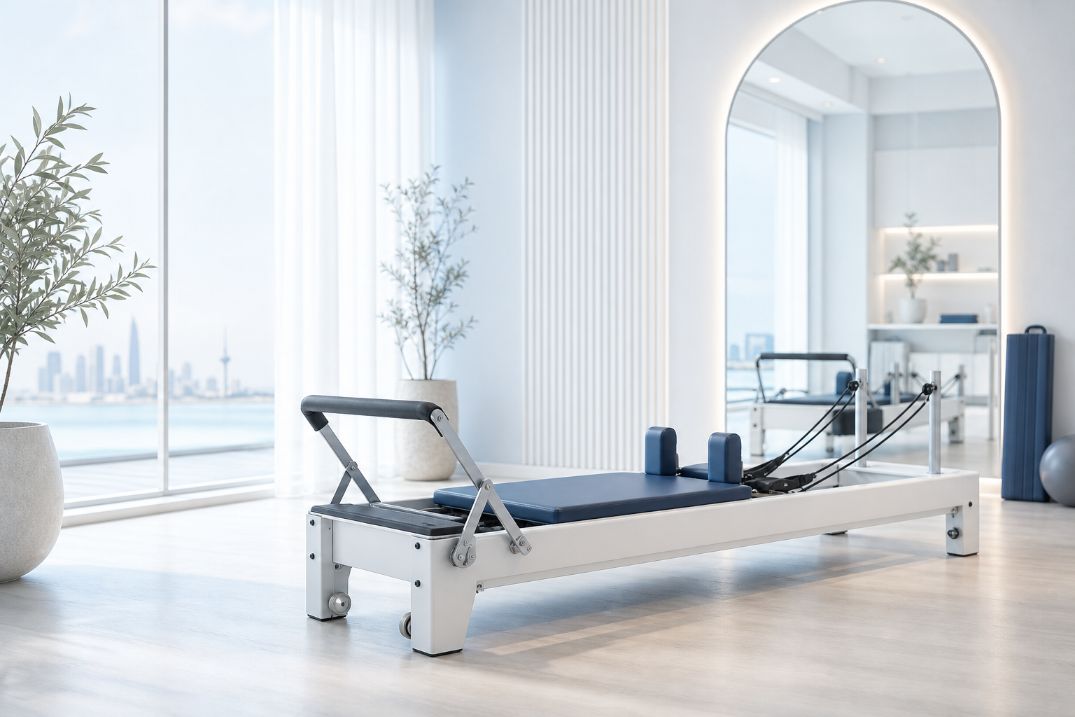 Light boutique Pilates reformer studio